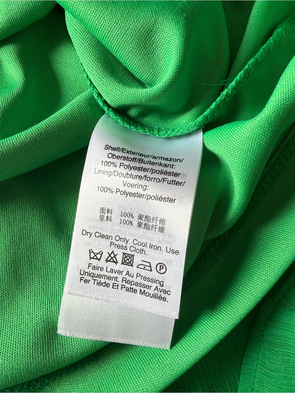 DKNY Green Wrap Midi Dress Tie Waist Chiffon Sleeveless Size 6 - Picture 5 of 5